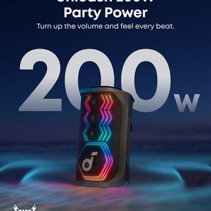 Anker soundcore Rave 3S , AI Party Speaker with 2 Wireless Microphones