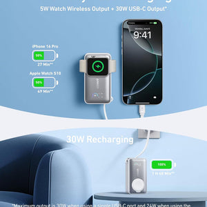 Anker MagGo Power  Bank (10K, 35W, For Apple  Watch)