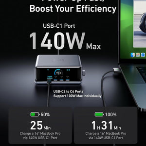 Anker Prime 250W GaN Desktop Charger (6 Ports)  Silver