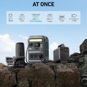 Anker SOLIX C300  Portable Power Station Dark