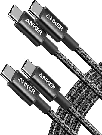 Anker Charging Cable USB-C to USB-C 2.0 Nylon Cable 6ft, 1.8 M 60W Black