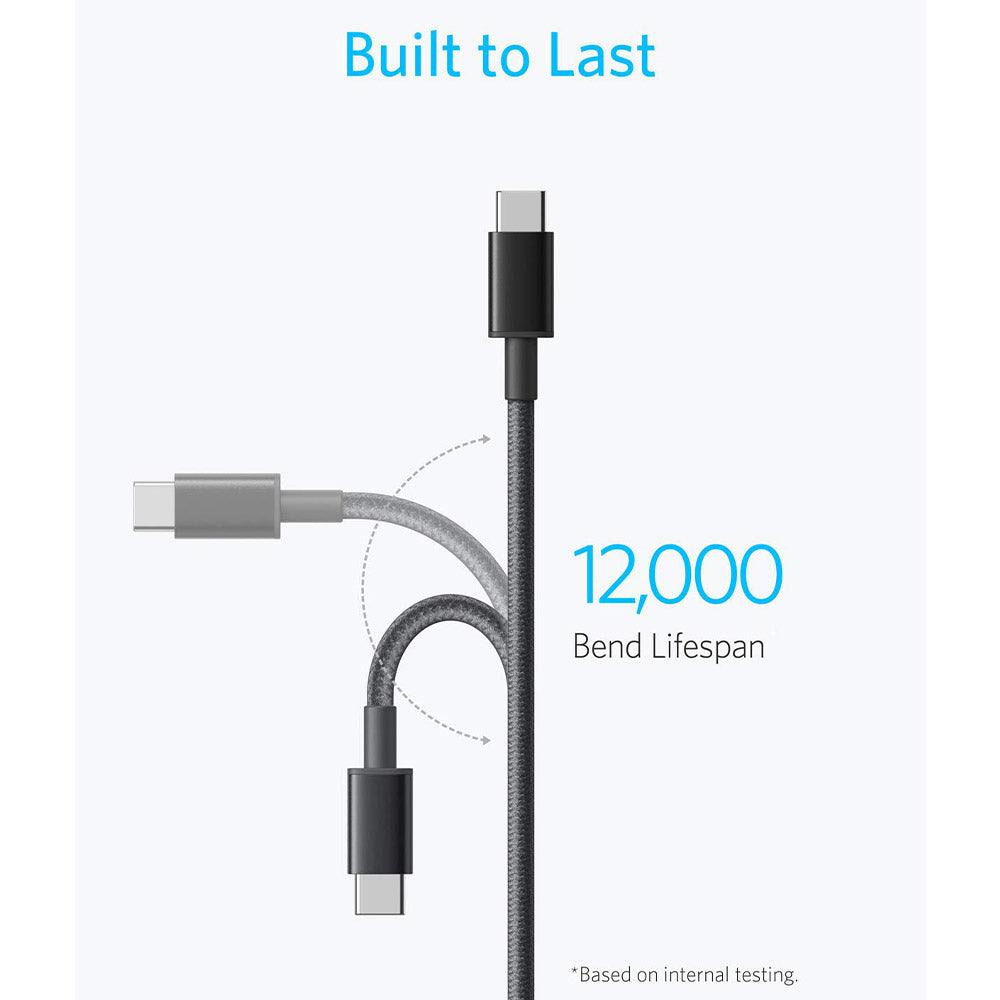 Anker Nylon USB-C to USB-C 3.3ft Black