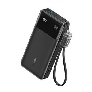 Anker Power Bank (20K, 30W) Black - White smartphone available at MELON mobile store Jordan