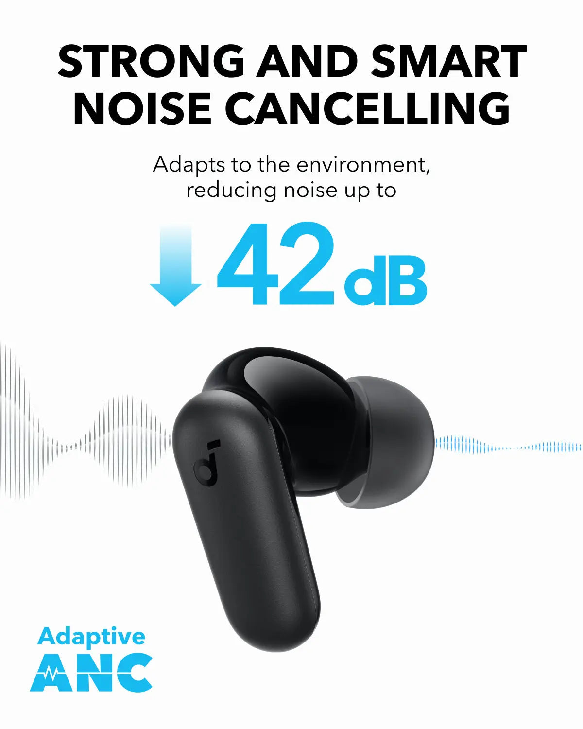 Anker R50i NC True Wireless Bluetooth Earbuds Black