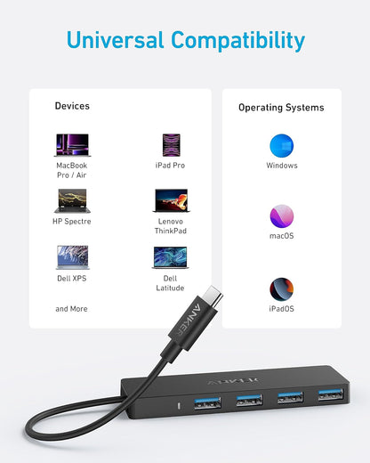 Anker USB-C Data Hub(4-in-1, 5Gbps) Black