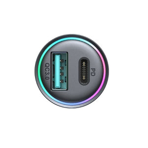JR-CCD04 30W 2PD+1QC Digital Display Car Charger