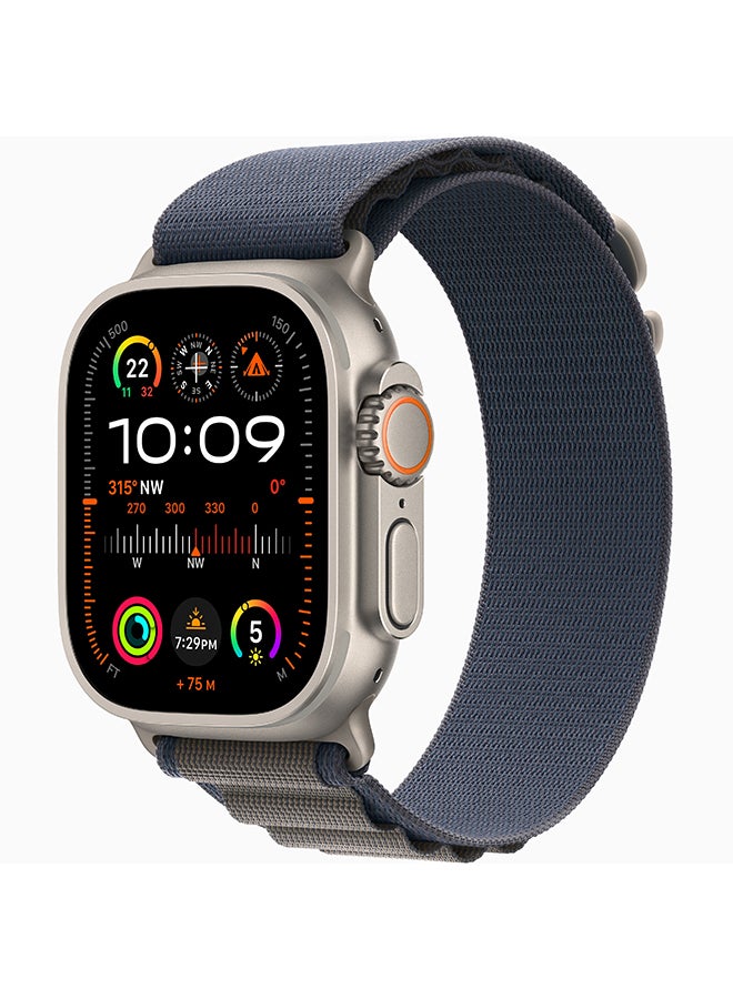 Watch Ultra 2 GPS + Cellular, 49mm Titanium Case With Blue Alpine Loop