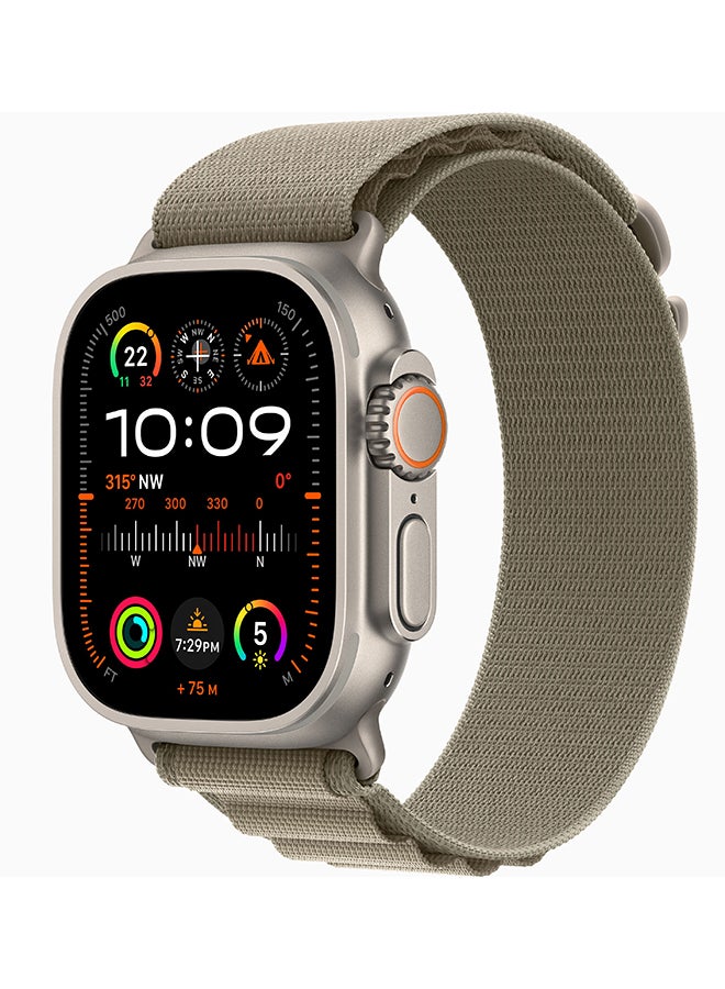 Watch Ultra 2 GPS + Cellular, 49mm Titanium Case With Olive Alpine Loop