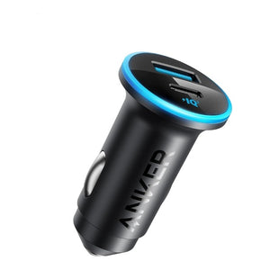 Anker 323 52.5W USB C Car Charger with 30W PowerIQ 3.0 Fast Charging — Black