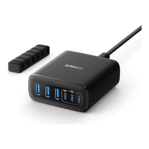 Anker Charger (112W, 6 Ports, GaN) — Black