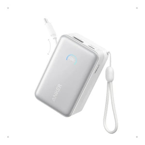 Anker Nano Power Bank 10K 45W Retractable Cable — Silver