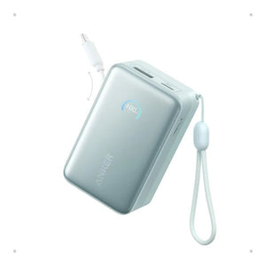 Anker Nano Power Bank 10K 45W Retractable Cable — Teal Oasis