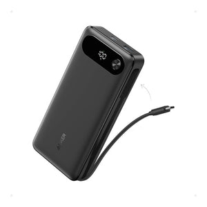 Anker Power Bank (20K, 87W ) Built- In USB-C Cable — Black