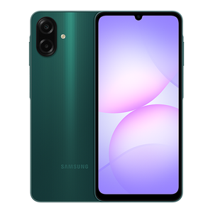 Samsung Galaxy A07 Green — front and back