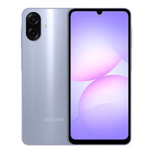 Samsung Galaxy A07 Light Violet — front and back