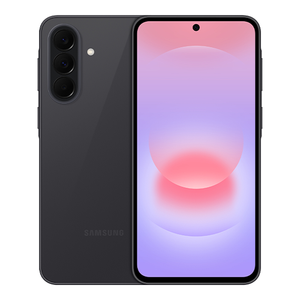 Samsung Galaxy A37 Charcoal — front and back