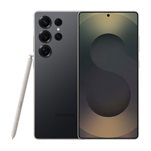 Samsung Galaxy S25 Ultra Titanium Black — front and back