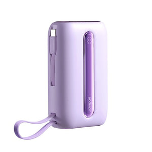JR-L012 Plus Colorful Series 22.5W mini Power Bank with Dual Cables 20000mAh-Pink With USB to Type-C 0.25m Cable