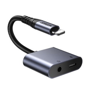 SY-L01 Audio-Transfer Series 2-in-1 Audio Adapter (Lightning to 3.5mm+Lightning)-Black (Call Version) S-Y104 Ben Series double lightning adapter